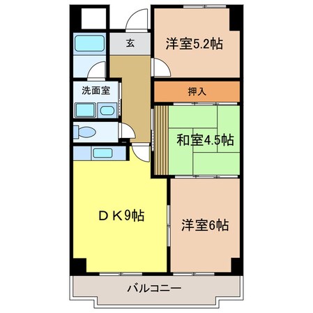 三日市グリーンハイツの物件間取画像